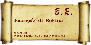 Besenyődi Rufina névjegykártya